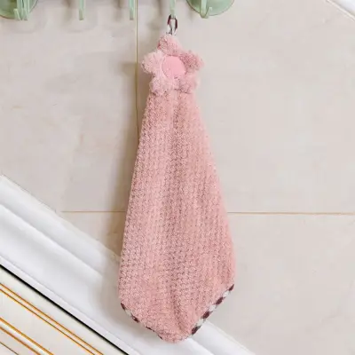 ZHANGWEI Lovely Household for Kids Coral Velvet Kitchen Accessories Hand Towel Bathroom Kitchen Cleaning Towel
