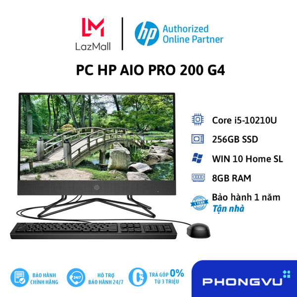 PC HP AIO Pro 200 G4 (2J861PA) (21.5 FHD/i5-10210U/8GB/256GB SSD/Win10) - Bảo hành 12 tháng