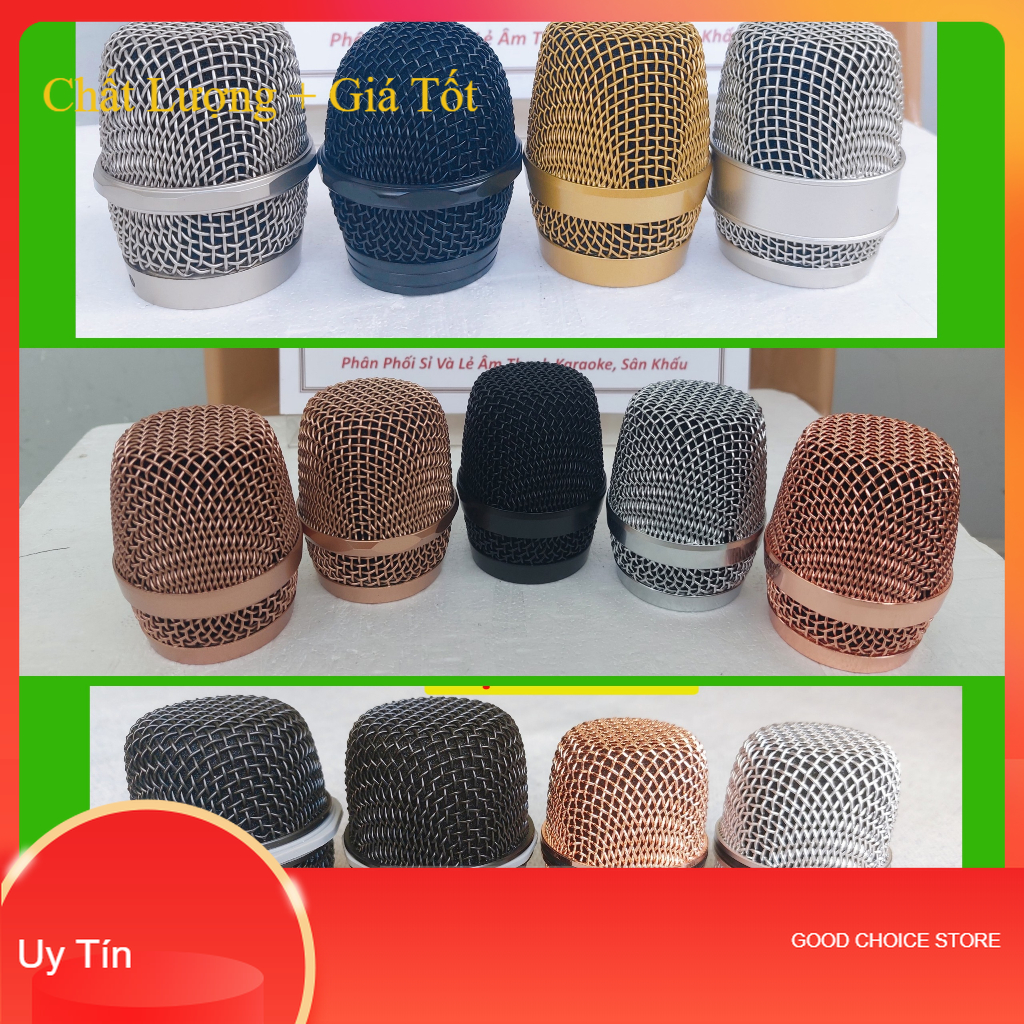 Đầu Lưới Thép Thay Thế Cho Micro - đầu lưới chụp mic - Rọ micro mạ Inox bền đẹp