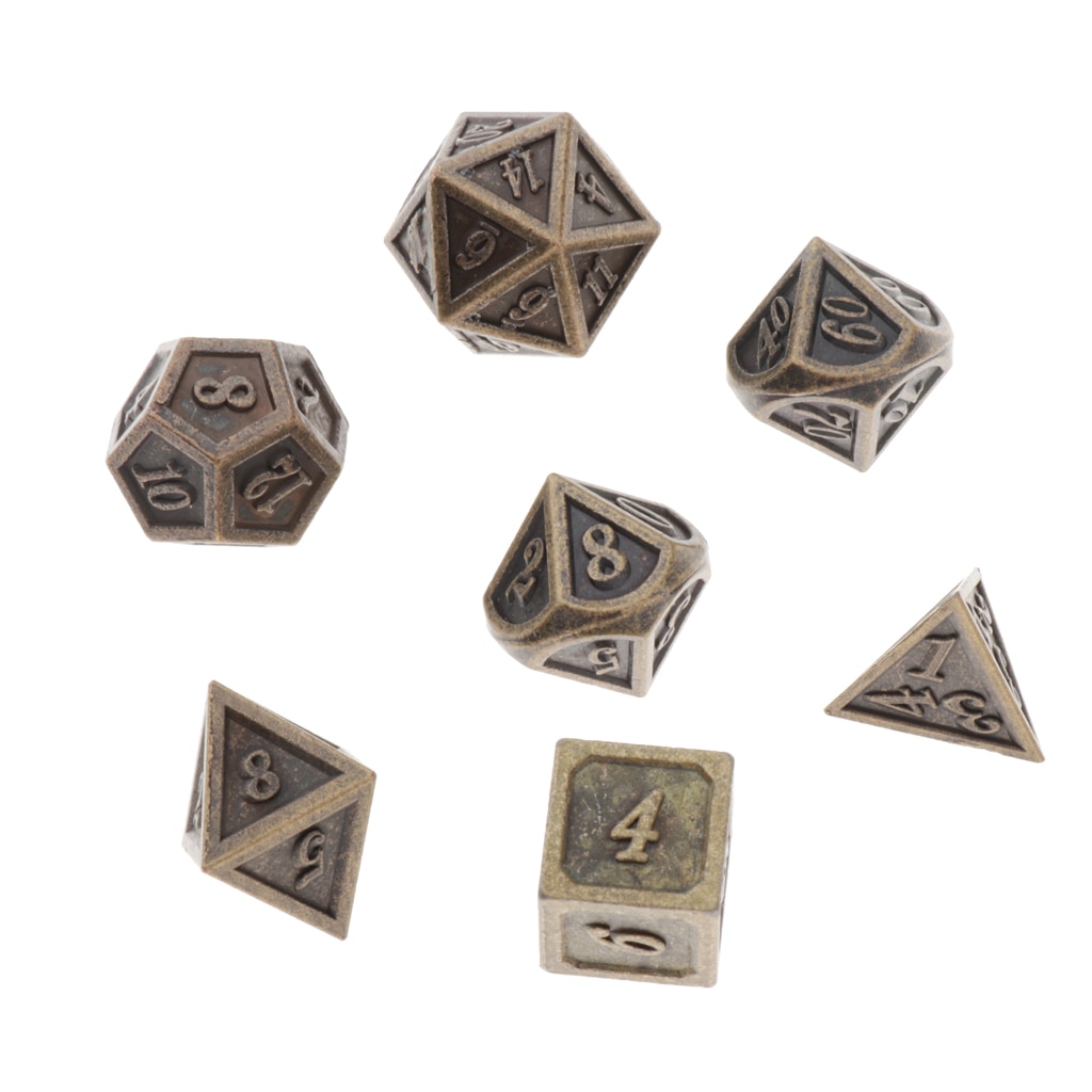 7pcs/Set Polyhedral Dices Role Playing Games  D8 D10 D12 D20 Card Games Dice for Math Teaching Party Bar Table Games