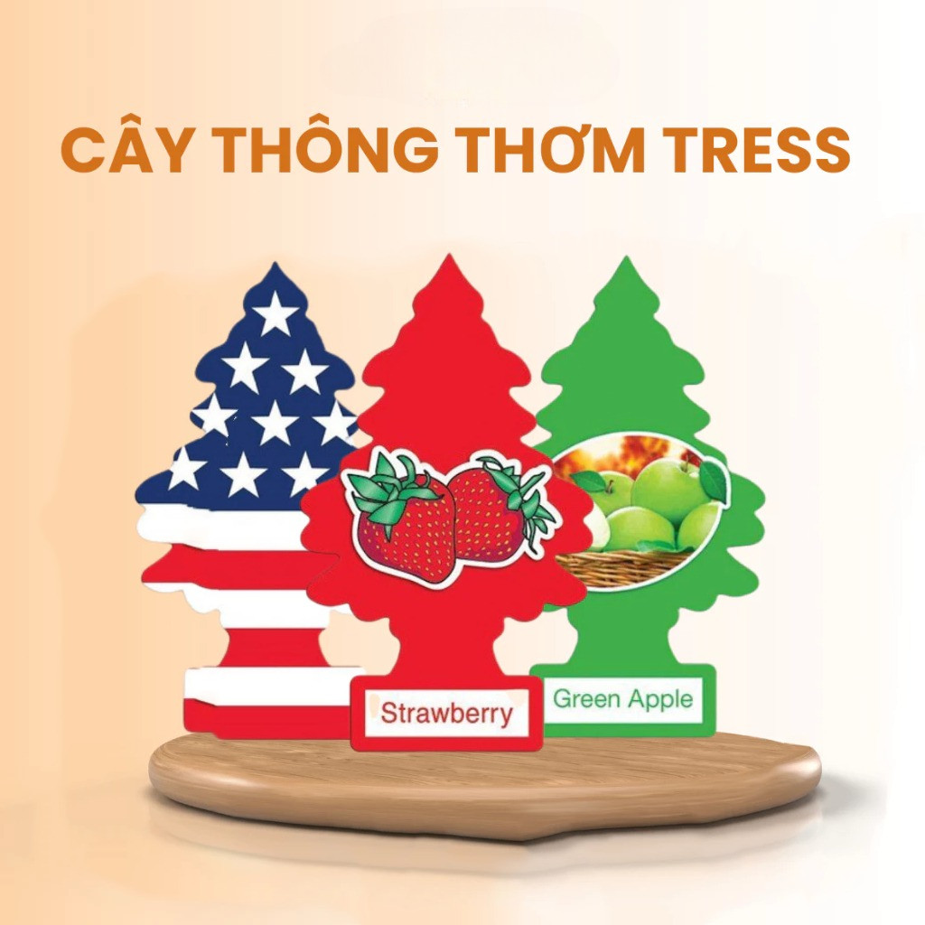 Cây Thông Thơm Little trees - Lá Thông Thơm Khử Mùi Ô Tô, Phòng Ngủ, Tủ Quần Áo, Thay Thế Nước Hoa