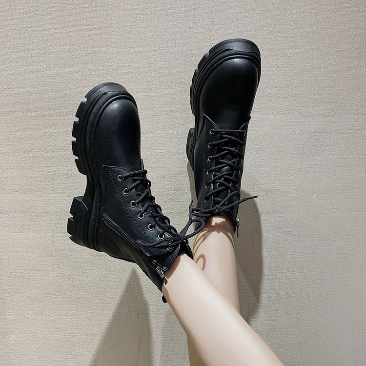 wertfe Giày bốt martin JINXCHOY phong cách BLACKPINK thời trang mùa đông cá tính sáng tạo eryter
