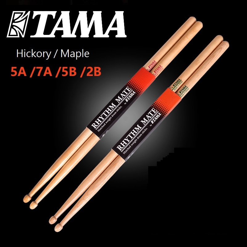 Tama nhịp điệu người bạn đời Dùi Trống HRM 5A 5B 2B 7A hickory/Maple dùi trống