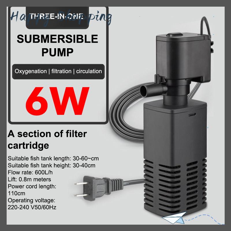 [THS Store] COD Nhựa 3 Trong 1 Fish Tank Lọc Lọc Tăng Oxy Không Khí Aquarium Lọc Với Bên Trong Miếng Bọt Biển 4 6 12 20 30W - 5