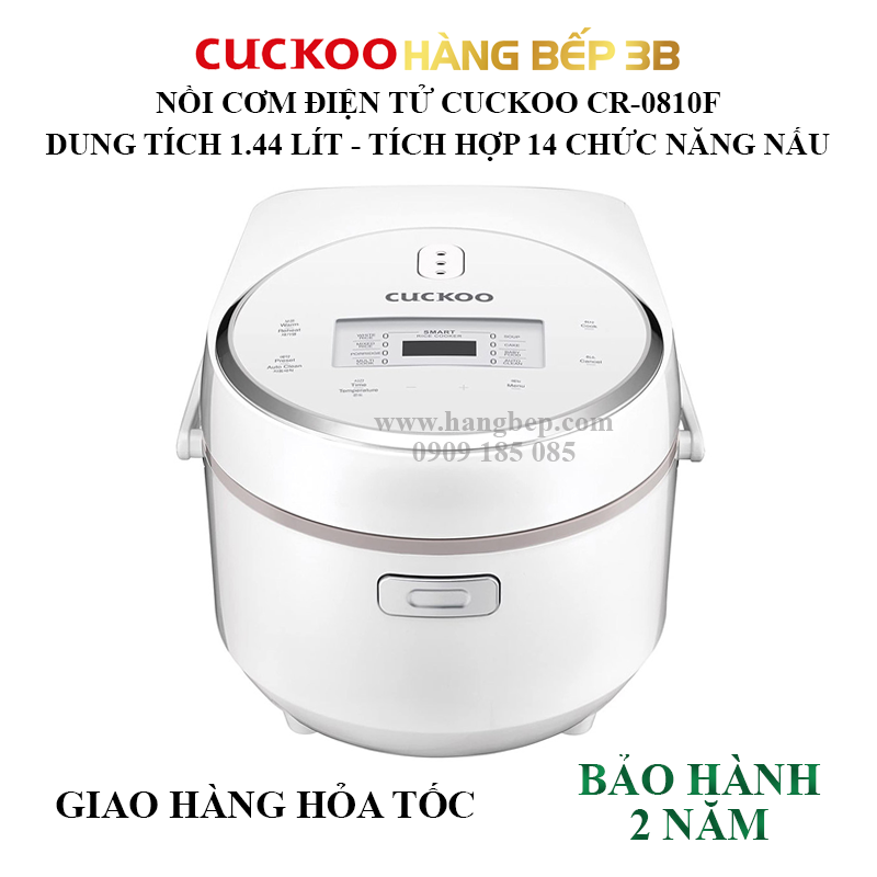 Nồi cơm điện tử Cuckoo CR-0810F dung tích 1.44 lít - Hàng Bếp 3B
