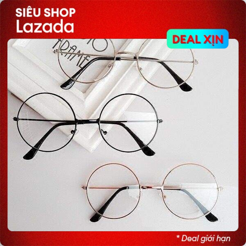 Kính Tròn Nobita Siêu Xinh, Kính Giả Cận Gọng Tròn Ngố Nhiều Màu Hot Trend