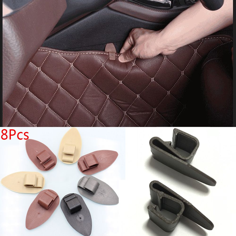 TRAMSIT 8Pcs bức Bao tay cầm Kẹp Chống trượt Sửa chữa thảm Thảm sàn Kẹp xe