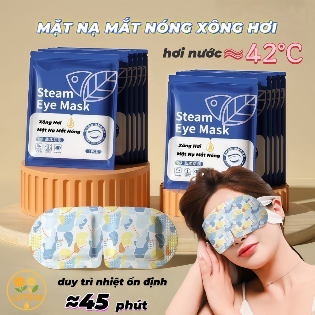 [Mẫu Mới] Mặt Nạ Mắt Nóng Xông Hơi, Giảm Quầng Thâm, Thư Giãn, Ngủ Ngon, Ngủ Trưa, Giữ Nhiệt Lâu