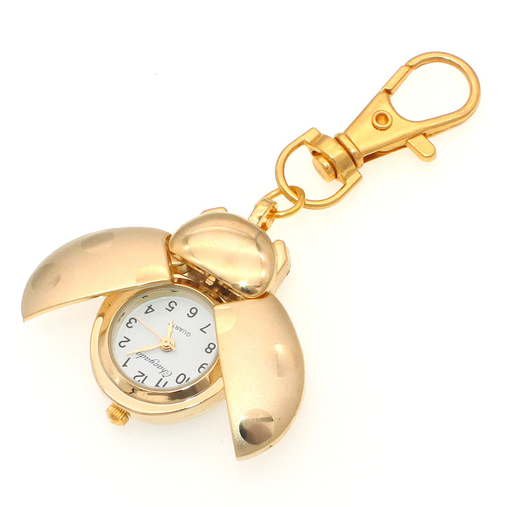 SY Golden Pocket Watch Ladybug Pocket Watch Necklace Pocket Watch Beetle Pocket Watch