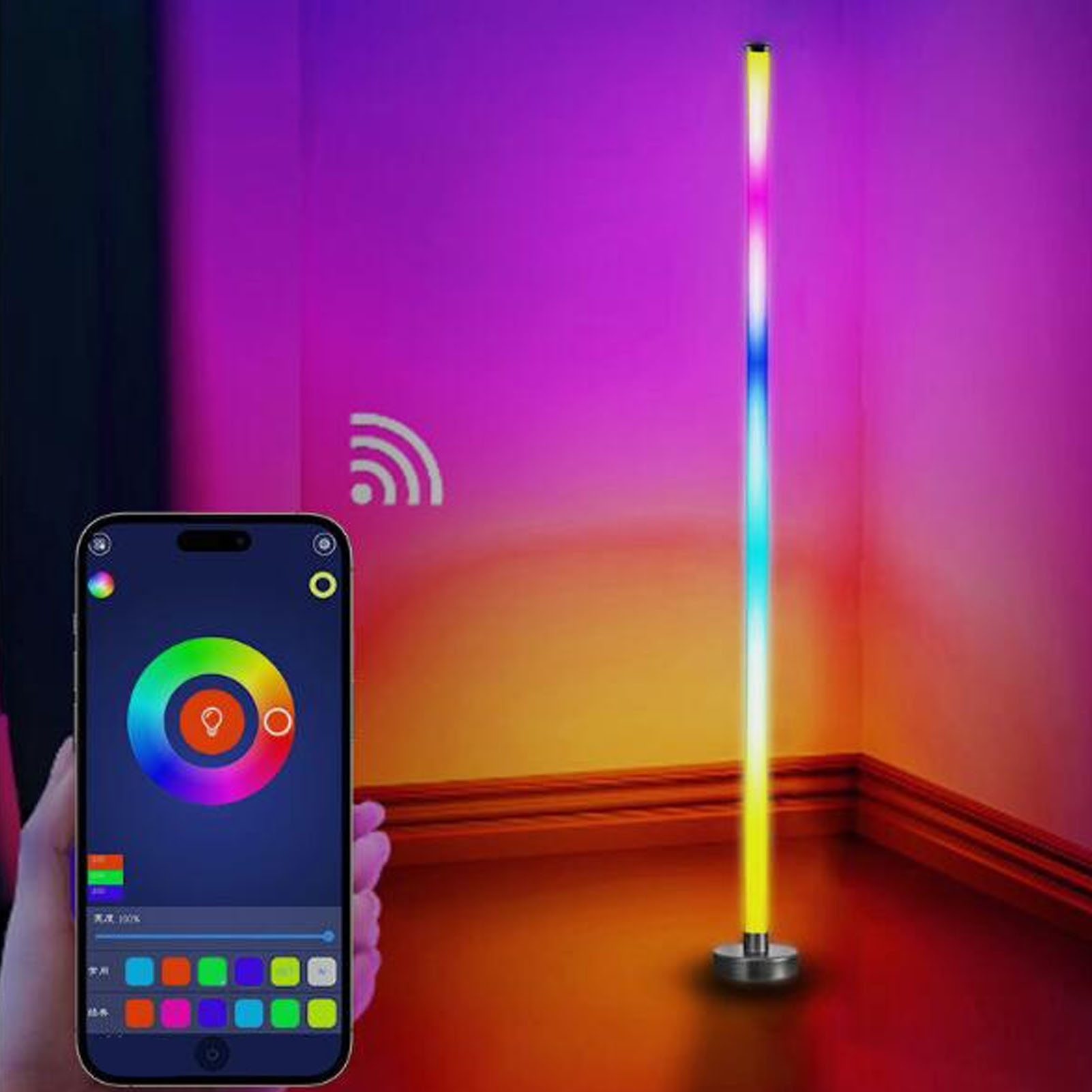 Đèn sàn LED dùng nguồn USB RGB đèn cây điều khiển từ xa 180 độ góc chiếu sáng 69 LED hạt cho phòng ngủ cho quán cà phê