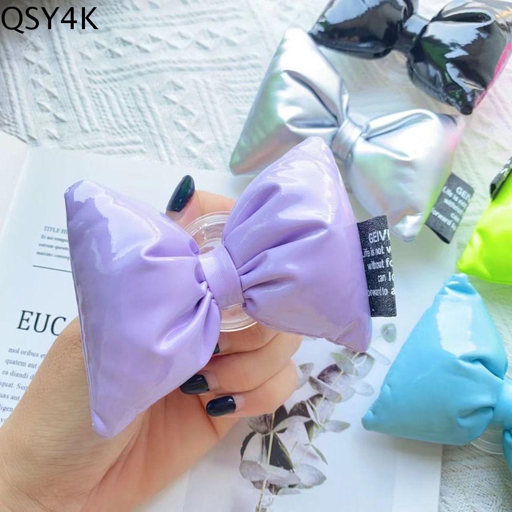 QSY4K Phong cách Ins Túi đựng điện thoại di động Có thể thu vào 3D Giá đỡ điện thoại hình nơ Giá đỡ gập Phổ thông Giá đỡ túi khí hình nơ Phụ kiện điện thoại