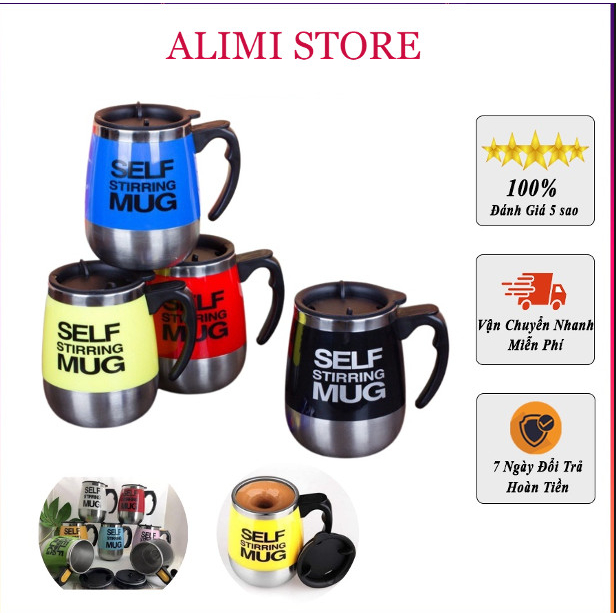 Cốc cà phê tự khuấy thông minh, ly pha cafe tự động- máy pha cà phê tự động, máy đánh cà phê, cốc khuấy đường trà sữa