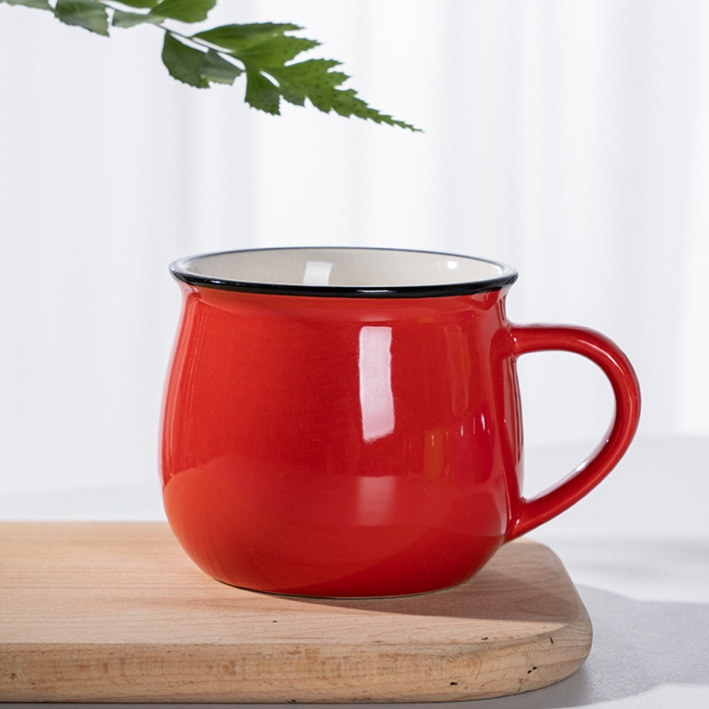 MAOMEI Bắc Âu Cốc sữa bằng gốm Cổ điển 300/400ml Cốc cà phê Cổ điển Màu trơn Cốc trà Quà Tặng Ngày Valentine - 4