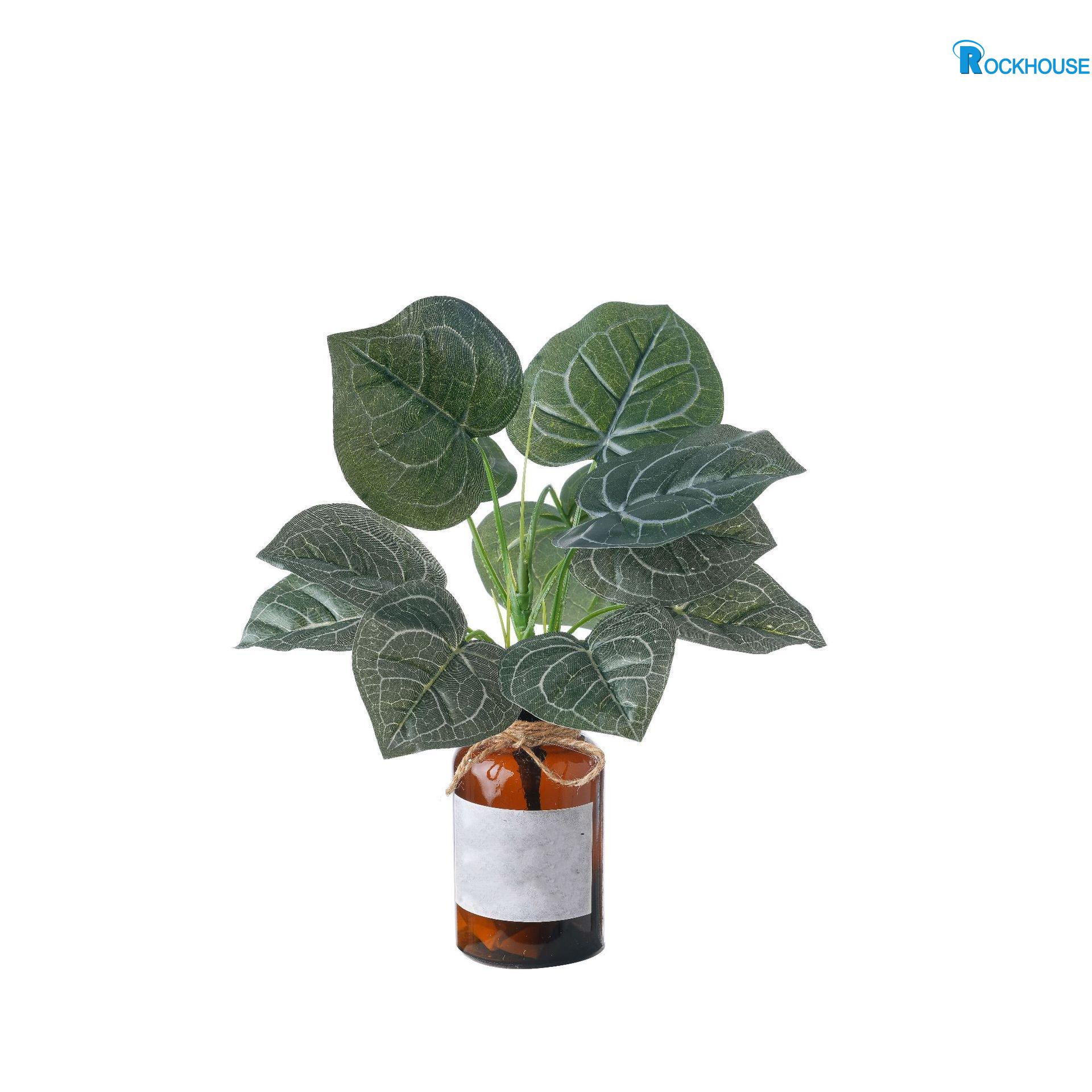 【Rockhouse】 11 Leaves Per Stem Artificial Flower Fake Green Plant Cloth And Soft PVC [New Products] ราคา 139 บาท*ส่งฟรี