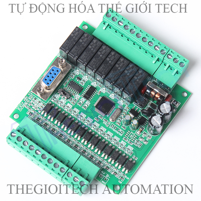 Board mạch PLC HK FX2N 20MR CFB  - 12 Input/8 Output RELAY  RS232 Mạch trần & Có vỏ gắn ray  DC24V, GX Works2 Mitsubishi - 2N-20MR-CFB mạch