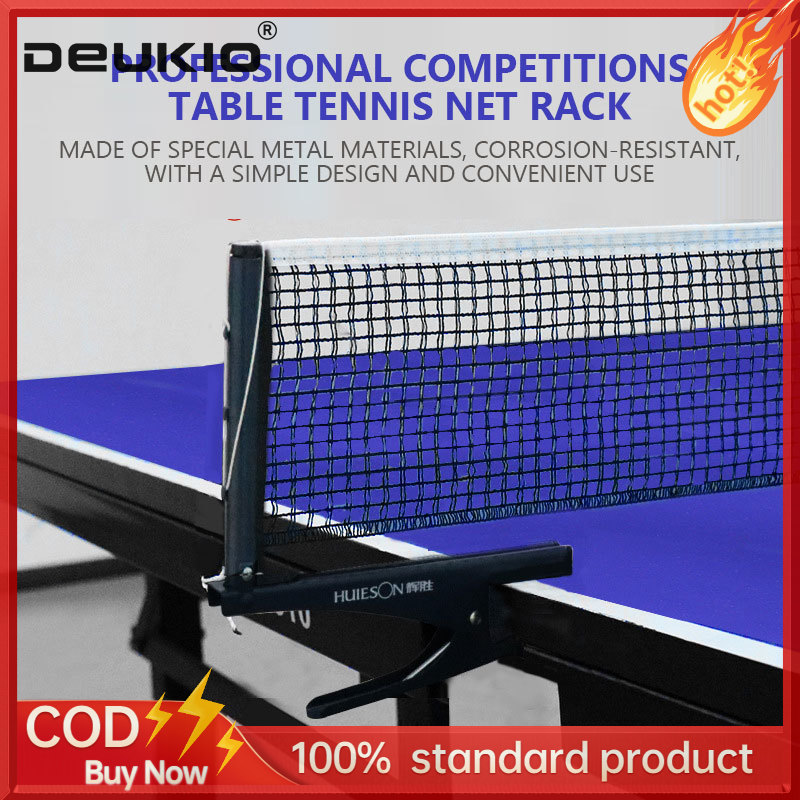 DEUKIO Clip-on professional table tennis net set with net set with net table tennis rack