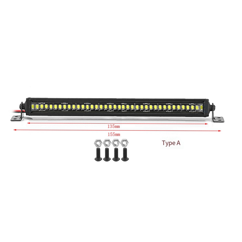 RC Car Roof Lamp 24 36 LED Light Bar for 1/10 RC Crawler SCX10 90046/47 SCX24 D90 TRX4 Body - 3