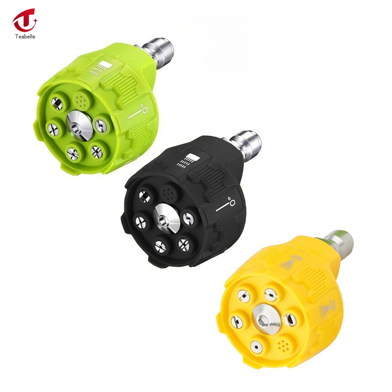 Teabelle 6 trong 1 máy rửa áp lực cao vòi phun 1/4 ''Bộ Đấu nối nhanh vườn dụng cụ vệ sinh xe hơi