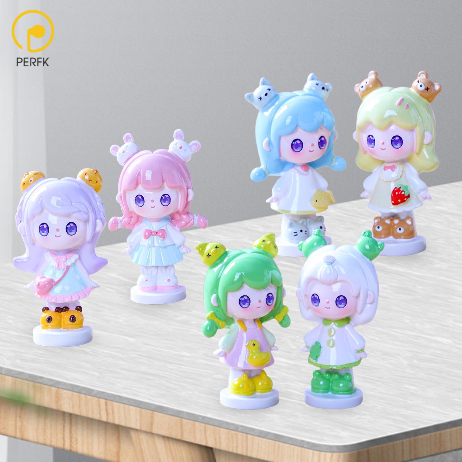 6Pcs Girl Anime Figure Cake Toppers Figure Random Design Box Toy ราคา 39,711 บาท*ส่งฟรี