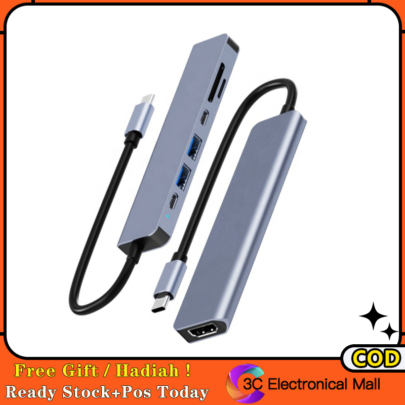7 trong 1 hub USB Loại C Splitter USB 3.0 USB 2.0 Expander Multiport Bộ chia USB cho PC máy tính xách tay máy tính xách tay điện thoại thông minh