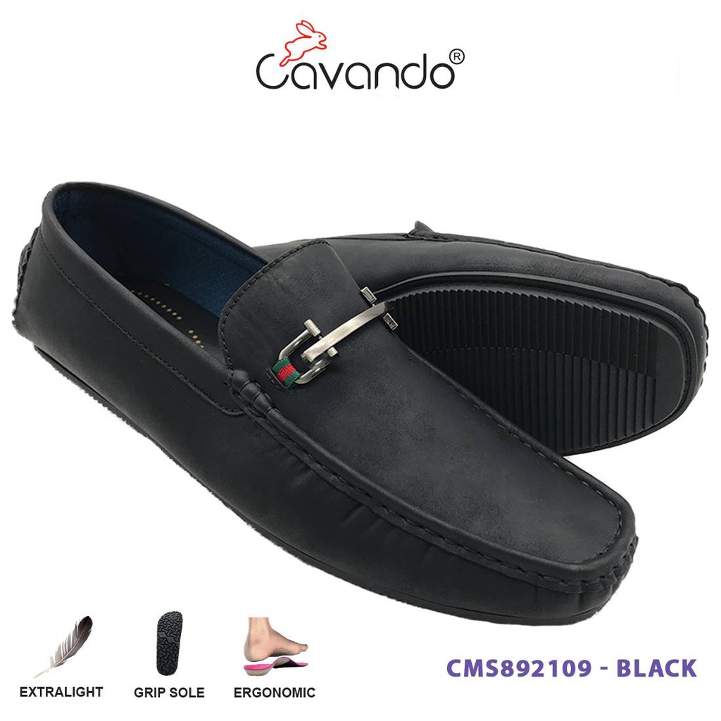 Cavando Men\'s PU Leather Loafer Shoes CMS892109 Black