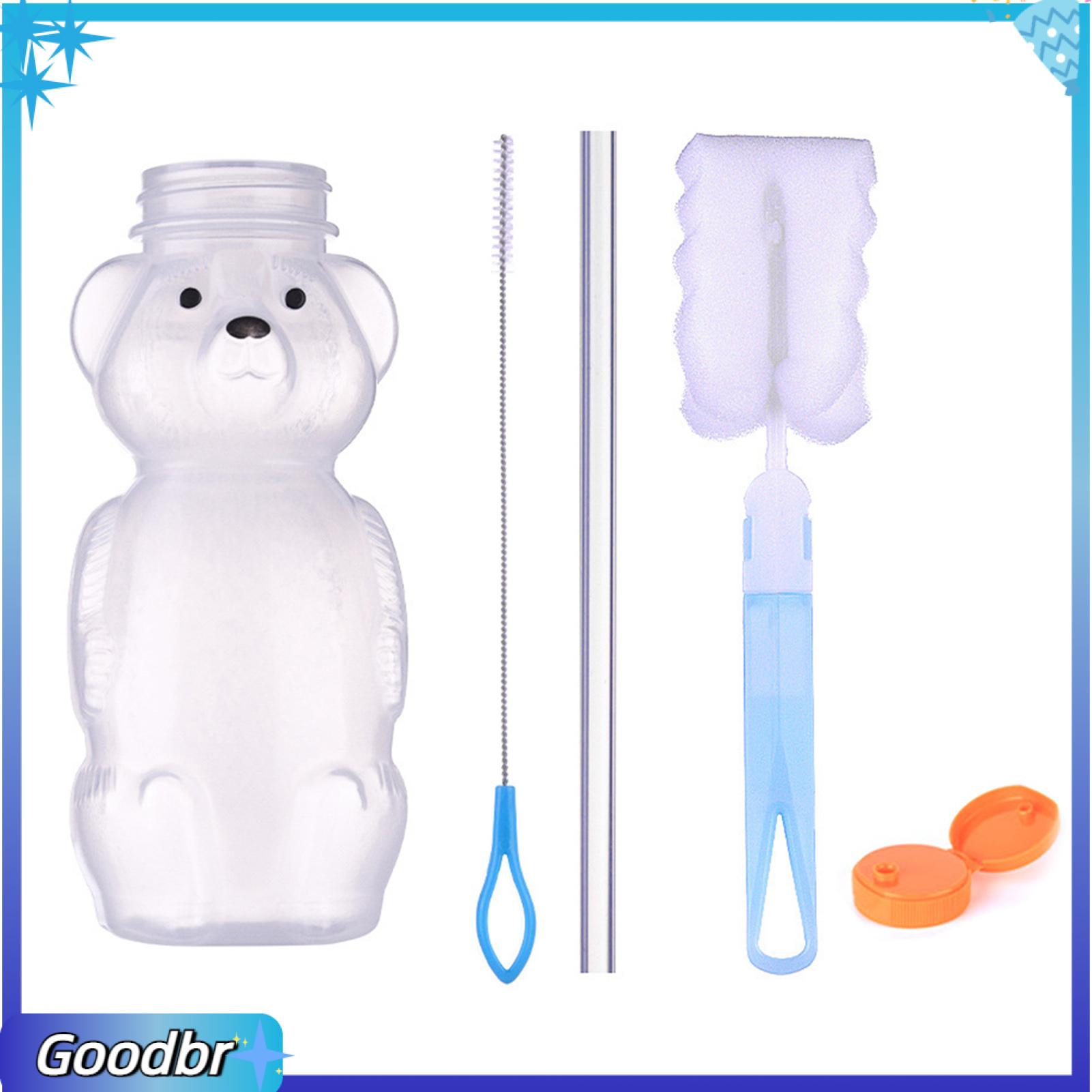 Squeezable Baby Cup Leak-proof Baby Straw Cup 230ml Bear Shape Kids Straw Cup with Safety Lid – Spill-proof Child-safe Drinking Cup for Toddlers Baby Shake Cup Durable and Easy-to-clean for Families