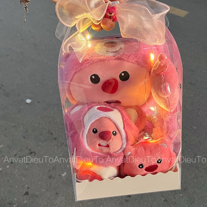 Set quà hộp meka loopy hải ly siêu xinh có đèn tặng sinh nhật, dịp lễ