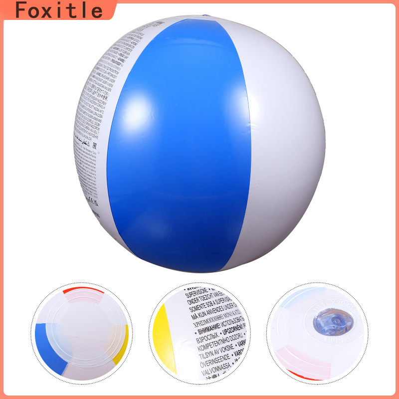 Foxitle Four-color Beach Ball Inflatable 59020 Uninflated Diameter 51cm Outdoor Toy Playset Swimming Balls Giant Tropical Blowup