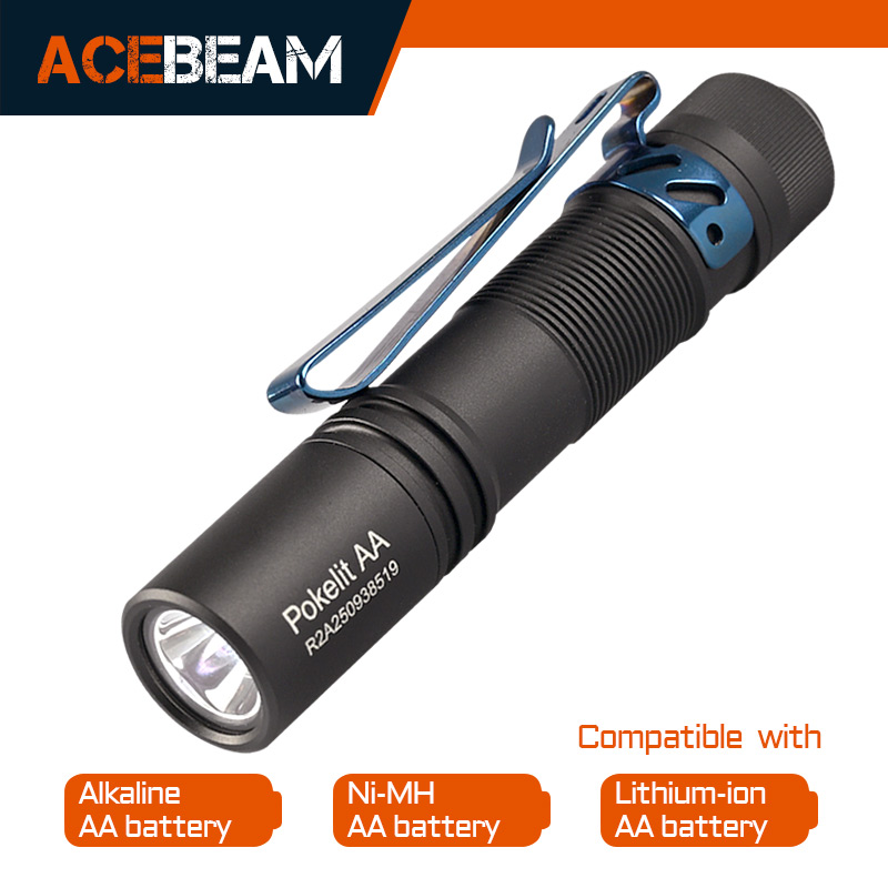 Acebeam pokelite 14500 AA Torch 1000 lumen móc khóa ngoài trời loại nhỏ có thể sạc lại 280 mét Đèn pin có thể sạc lại & đèn pin