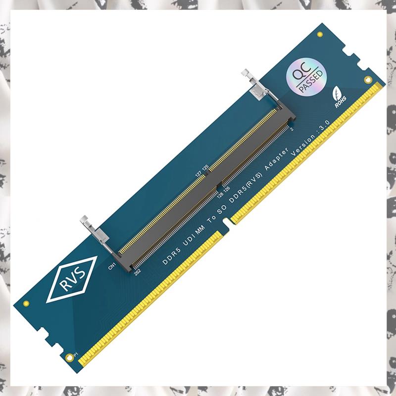 Laptop DDR5 RAM to SO DDR5 U-DIMM Desktop Adapter Card, Memory Tester SO DDR5 to DDR5 U-DIMM Converter