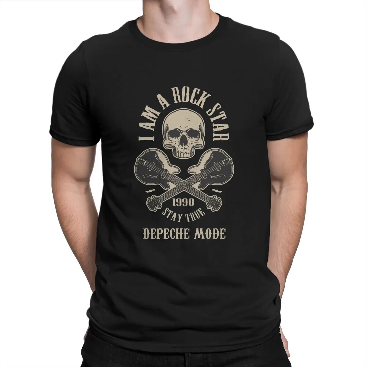 Men Rock Star T Shirt Depeche Cool Mode Cotton Clothes Cool Short Sleeve O Neck Tee Shirt Graphic Printed T-Shirt 4XL 5XL 6XL