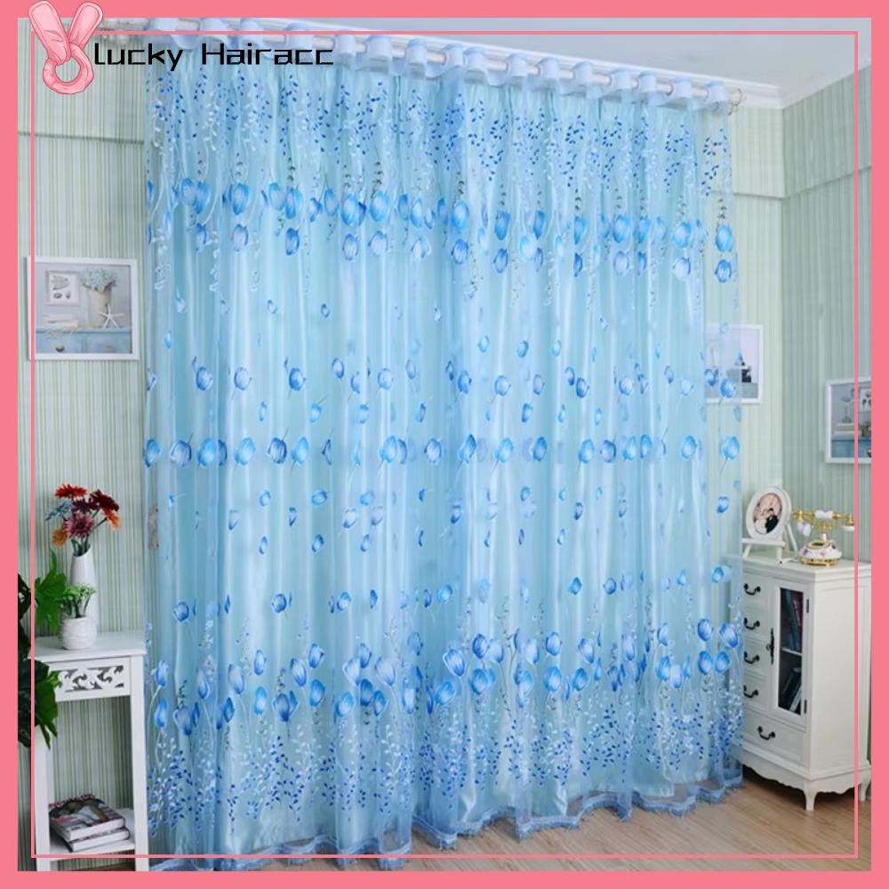 LUCKY HAIRACC 100x200cm Màn hình Cửa Sổ Hoa Tulip Polyester In RÈM TREO Thời trang Rèm Dành cho phòng khách