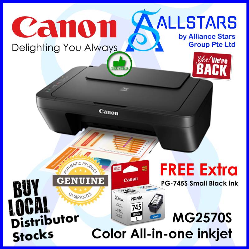 (ALLSTARS : We are Back Promo) Canon PIXMA MG2570S All-in-one Color inkjet printer (Warranty 2years Carry in to Canon Singapore) Singapore