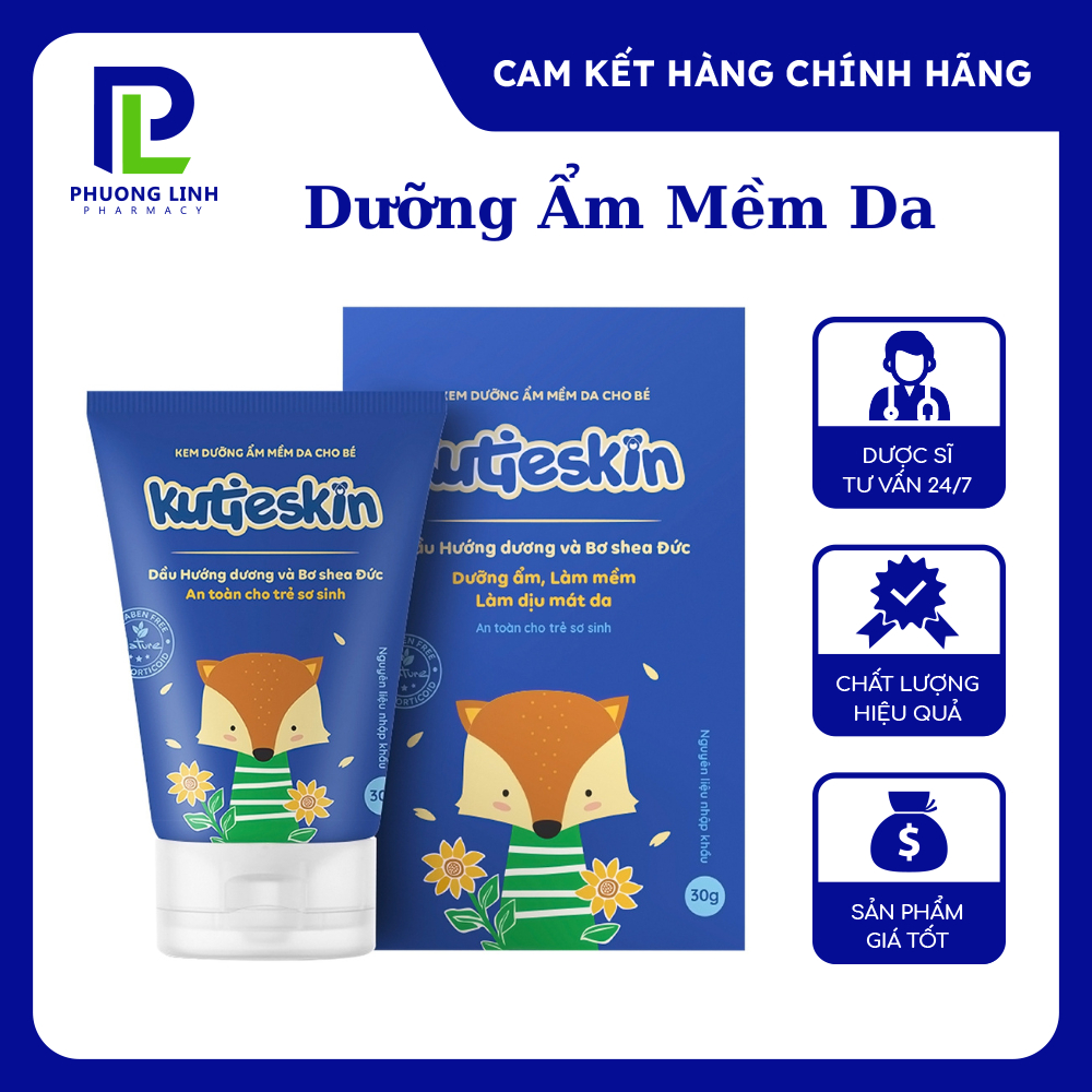 Kuteskin 30g Kem Kutieskin chăm sóc da em bé toàn diện (Dưỡng Ẩm/ Giảm Chàm Sữa/ Làm Dịu Mát Da/ Mẩn