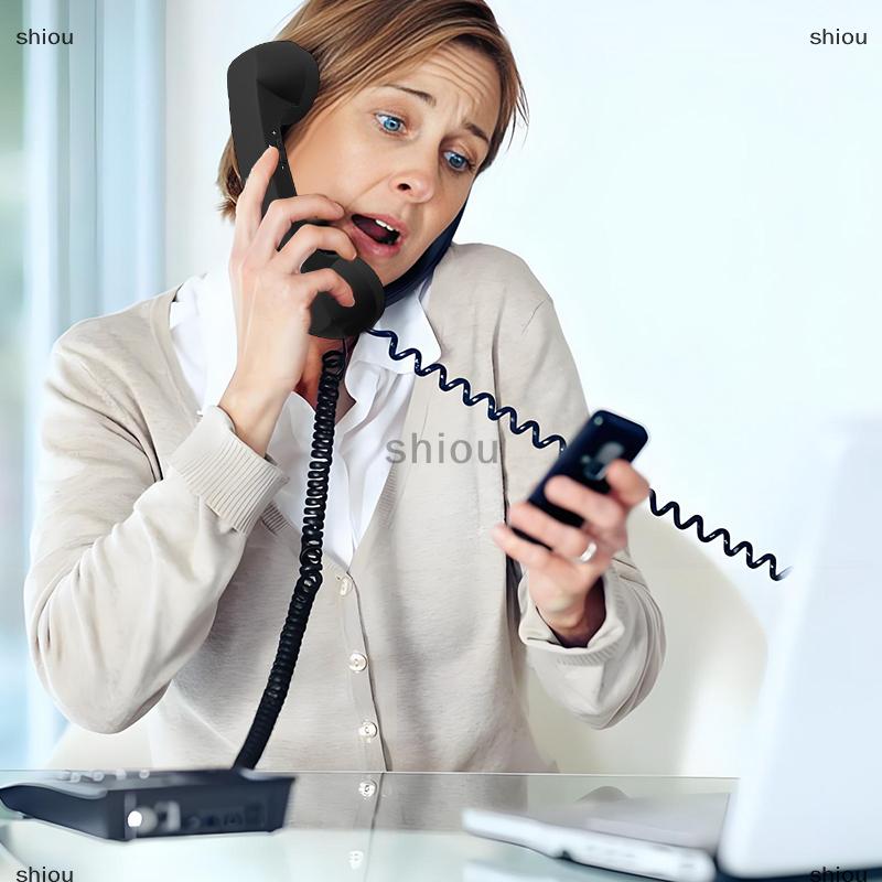 [COD] shiou Retro Phone Handset, Type-C Telephone Style Landline Handle Receiver, Vintage Telephone To Landline Adapter ราคา 304 บาท*ส่งฟรี