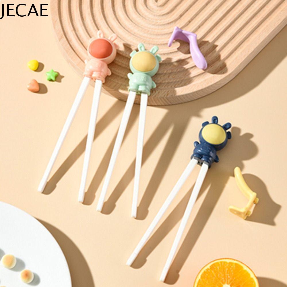JECAE An toàn Thiết thực Tái sử dụng Cấp thực phẩm Chống trượt Dụng cụ Hoạt hình Dụng cụ hỗ trợ tập luyện cho bé Đũa học tập cho trẻ em Bộ đồ ăn trẻ em Dụng cụ tập ăn uống