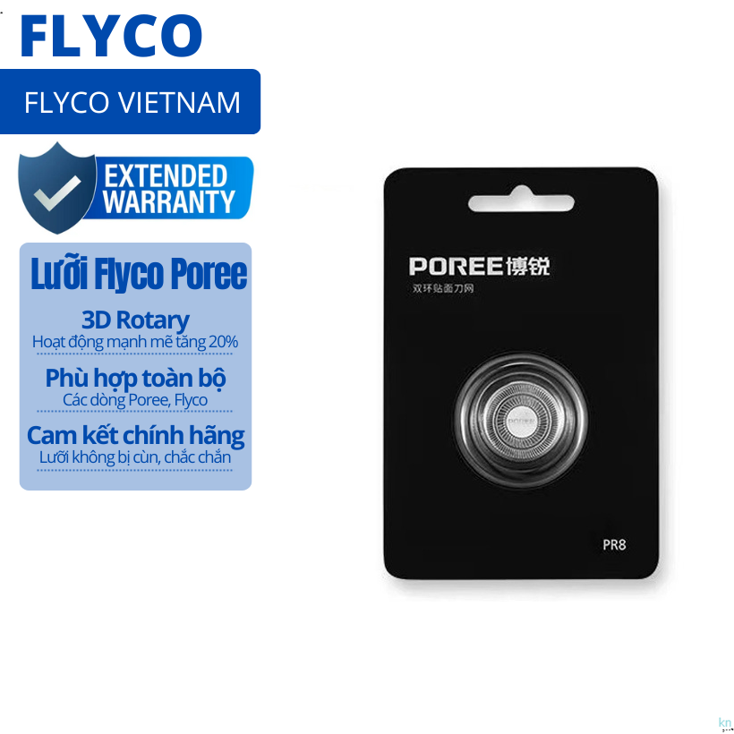 Lưỡi dao máy cạo râu tự mài Flyco Poree FR8 PS160 PS163 PS183 PS165 PS166