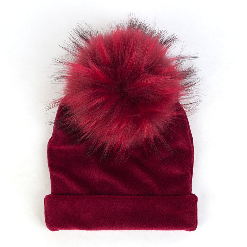 Nbhgy geebro mùa đông warme chế độ niedlichen bé mädchen jungen Samt Beanie hüte Ins solide Weichen diken flanell Babys Kinder giả pelz Pom Pom Túp lều mkjiu