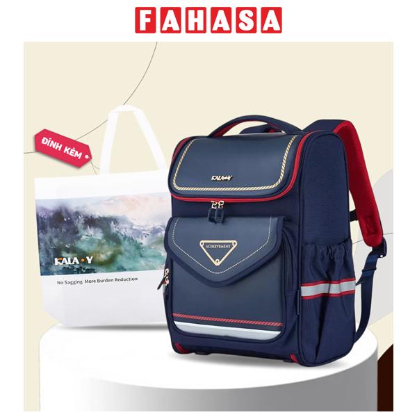 Ba Lô Học Sinh Chống Gù - Kala Y TC2587_BT.0039 - Màu Xanh Navy - Tặng Kèm Túi Vải