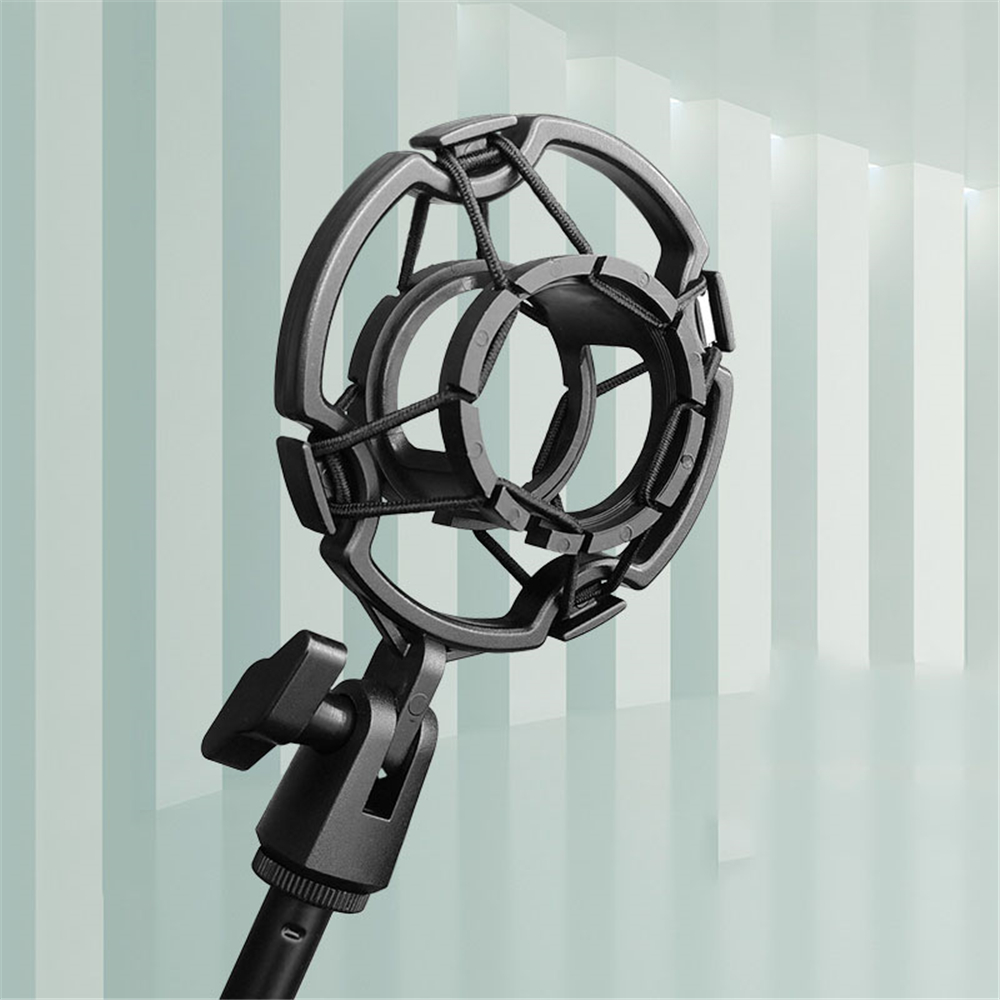Phổ Micro điện dung chuyên dụng giá treo giảm xóc Micro chủ phòng thu âm khung giá cho lớn diaphram Kẹp Mic Đen