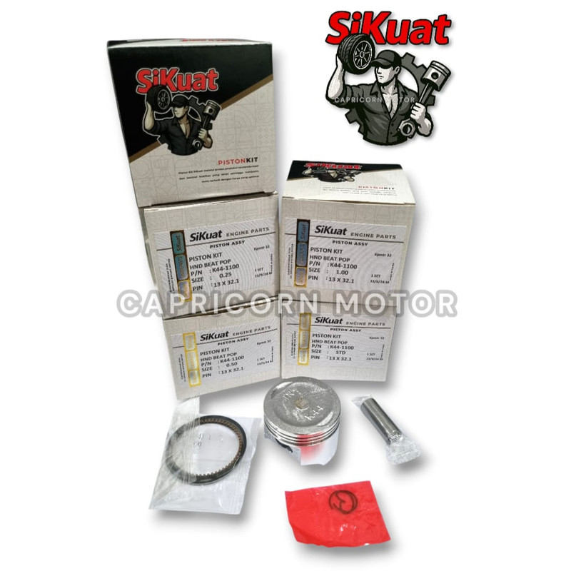 Piston kit new beat ESP pop scopy ESP 110 sikuat oversize STD 25 50 75 100 Harga 49,100 rupiah*Gratis Ongkir