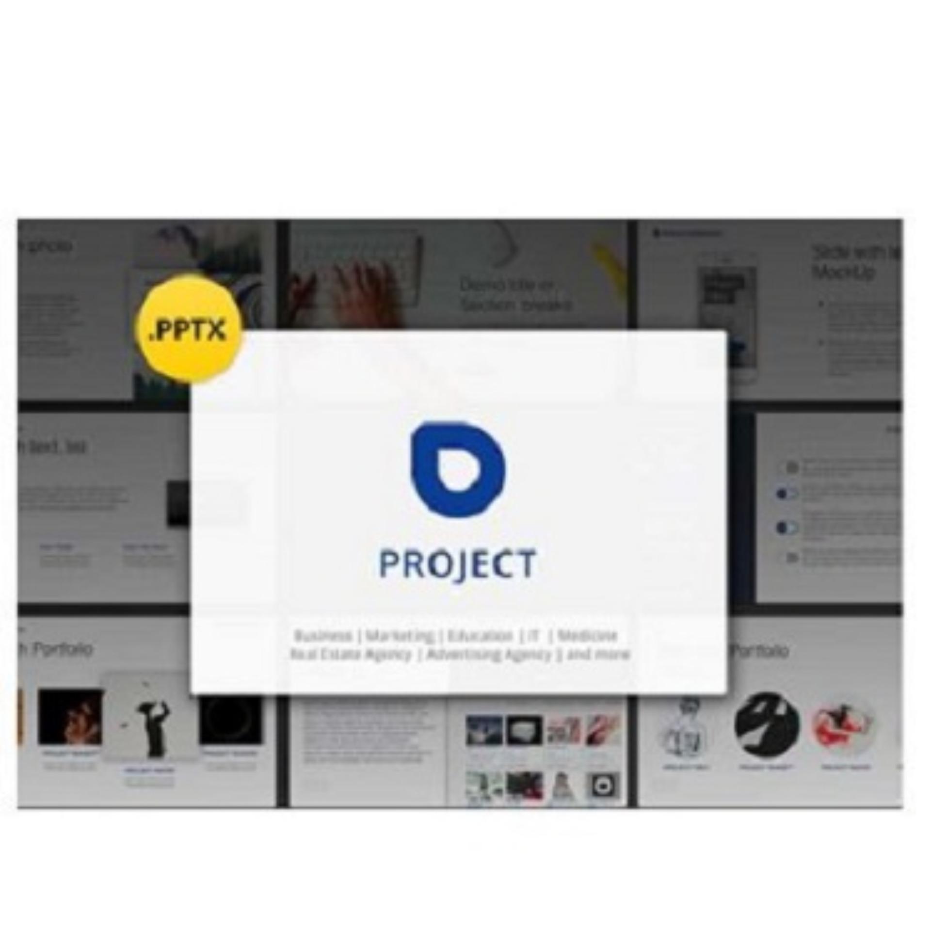 Project Professional PowerPoint Template Student Business Marketing Agency
