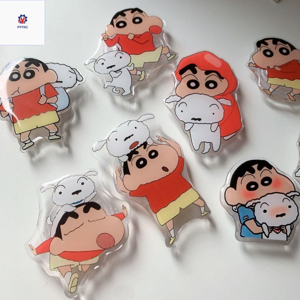 P9YN2 Shin-Chan bút chì màu Anime Giá đỡ điện thoại di động xoay Acrylic Gấp Giá đỡ điện thoại di động Giá đỡ điện thoại lười Di động Giá đỡ túi khí điện thoại Quà sinh nhật