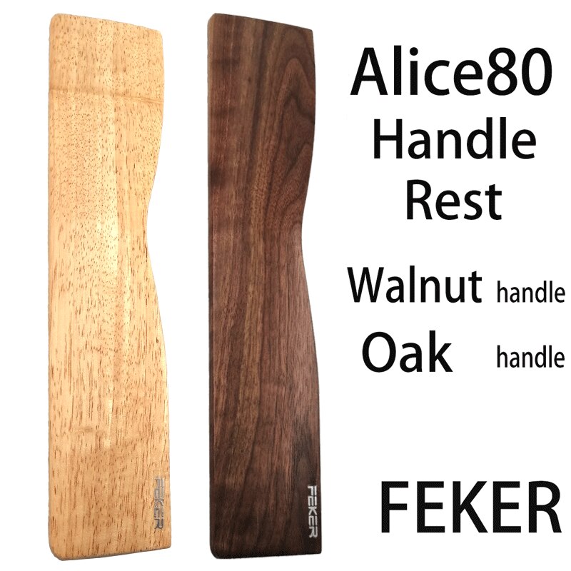 FEKER Alice80 Walnut/Oak Wooden Mechanical Keyboard Wrist Rest With Anti-Slip Mat Ergonomic Gaming D