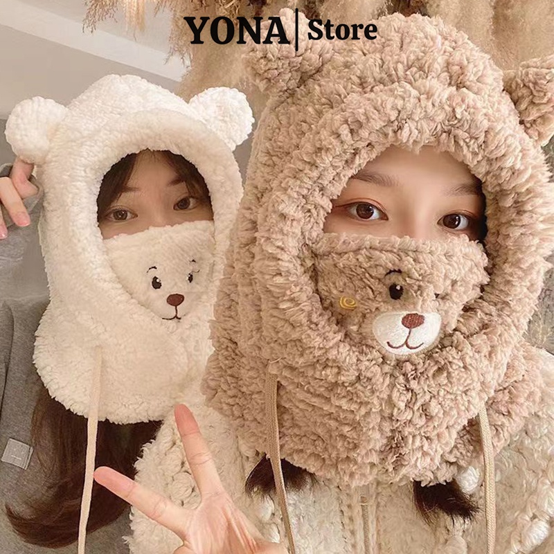 Mũ lông cừu thời trang YONA Mũ len mùa đông nam nữ đẹp dễ thương phong cách năng động cá tính