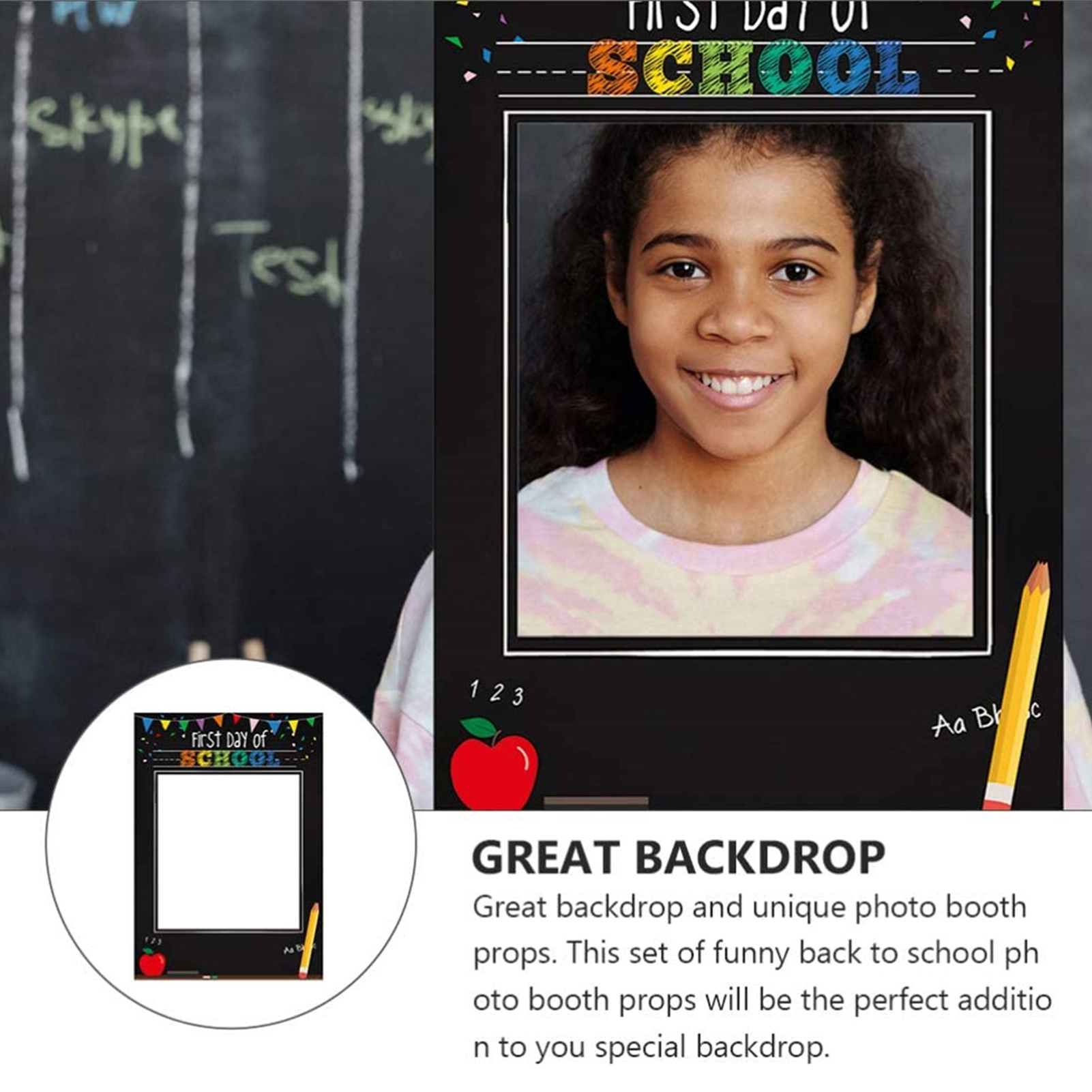 Cute and Fun Back to School Party Photo Props Picture Frame Wooden 1st Day Boards of Preschool Kindergarten for Preschool Kindergarten Kids Girls Boys HSSR-MY