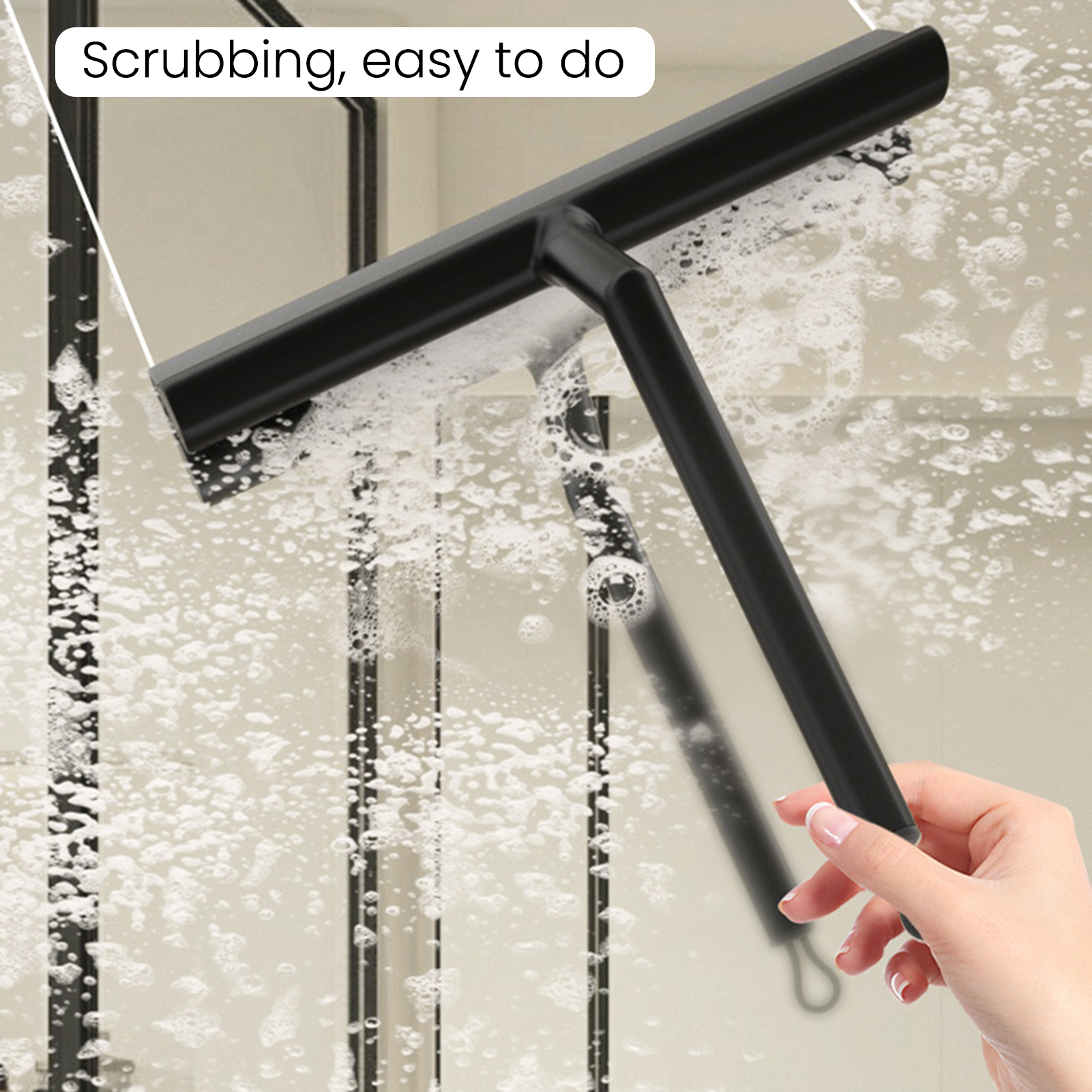 Bathroom Cleaning Tool Non-slip Shower Wiper Easy-to-use Silicone Shower Squeegee for Sparkling Clean Glass No Installation Needed Perfect for Homes