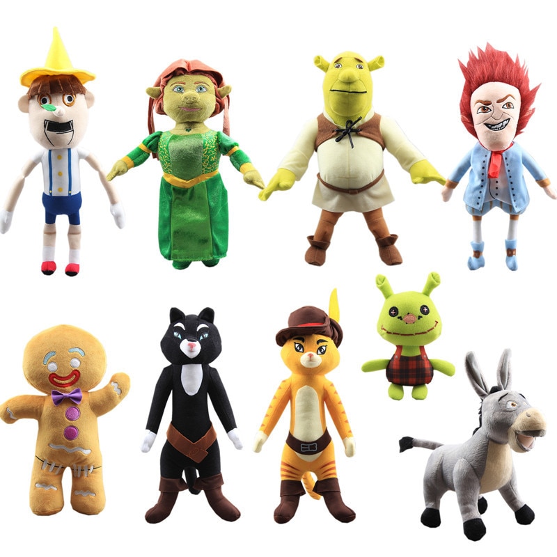 N/D 32cm Shrek Plush Toy Cute Anime Figure Stuffed Plush Doll