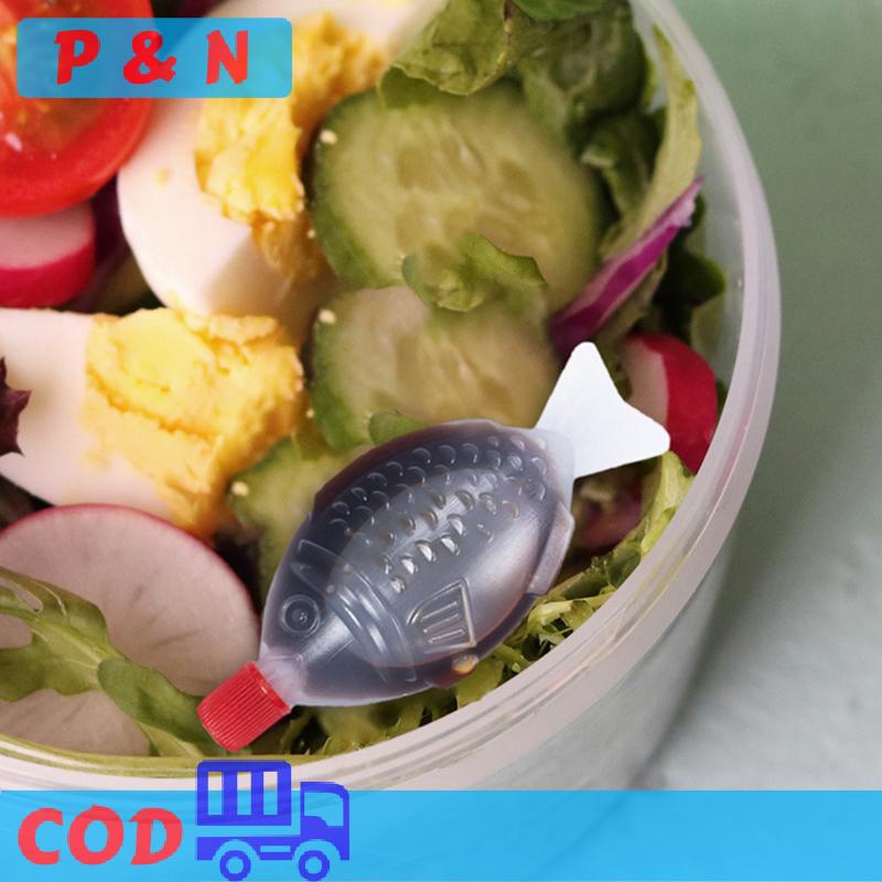 P&N Mini gia vị bóp chai Salad Dressing Ketchup bóp Jar container nhựa xách tay Hộp Ăn Trưa