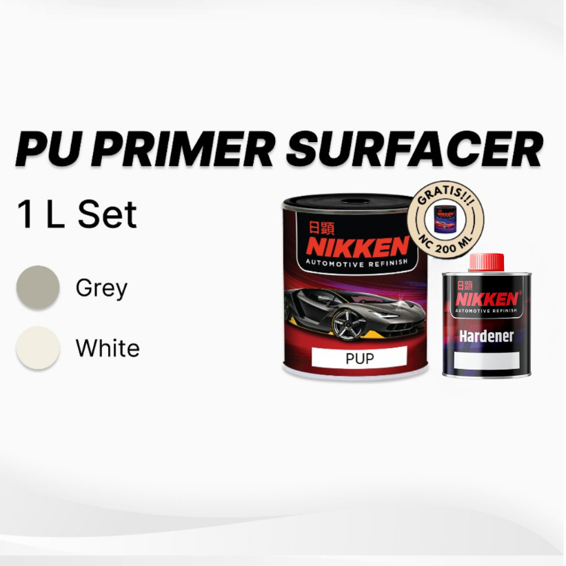 NIKKEN PU Primer Surfacer - 1 L / Set - Grey / White Giá 101,000 Đồng*Miễn phí vận chuyển